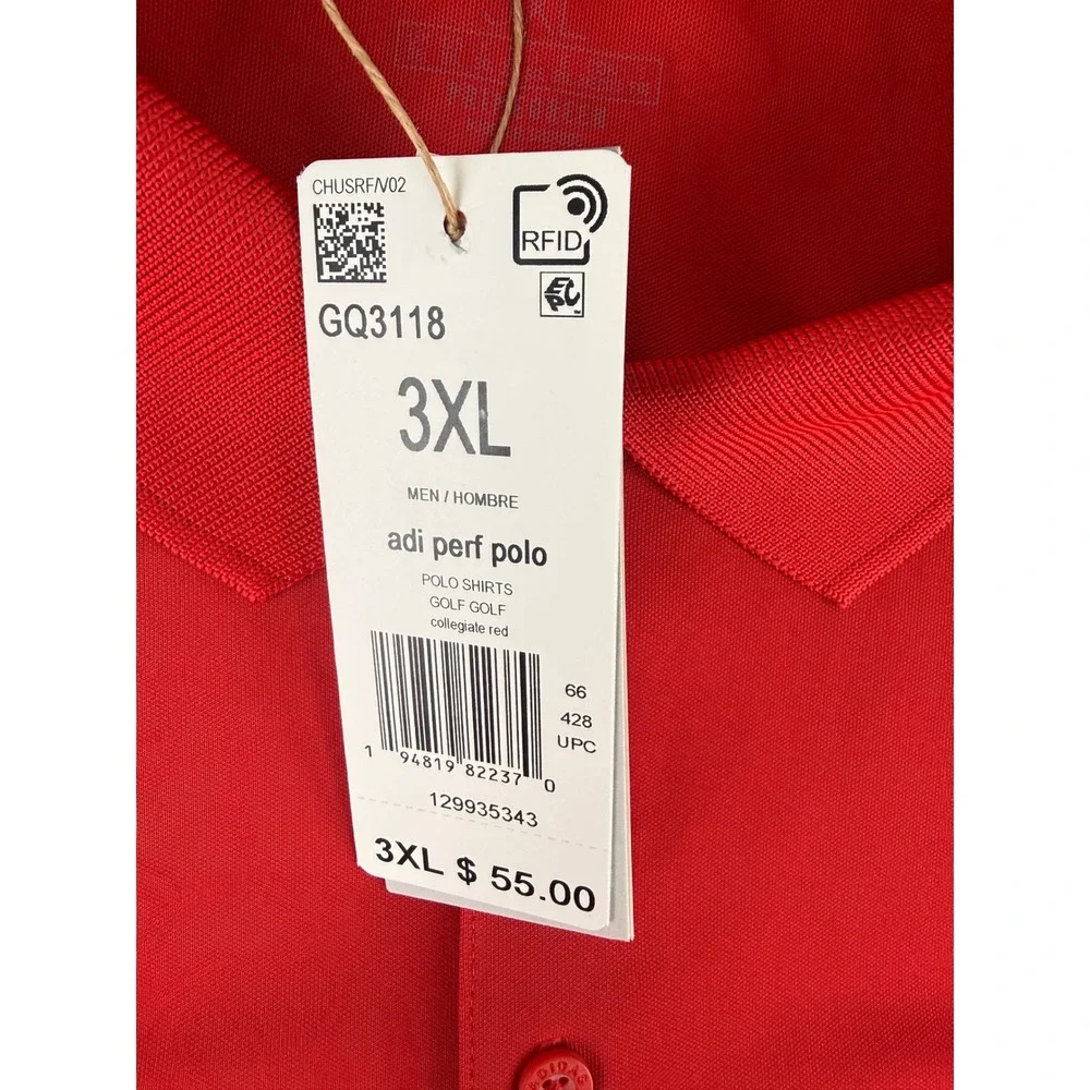 Adidas Performance Polo Lot Men's 3XL Pink Red Blue Golf Athletic Shirts‎ NWT